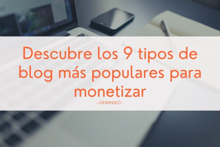 Tipos de blog para monetizar por Internet