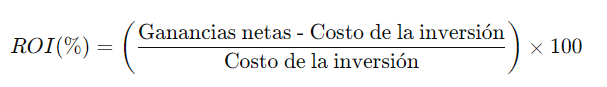 calcular el retorno de la inversión